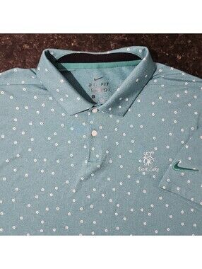 Nike Dri Fit East Lake Performance Stretch Polo Floral Flower Golf Preppy XL